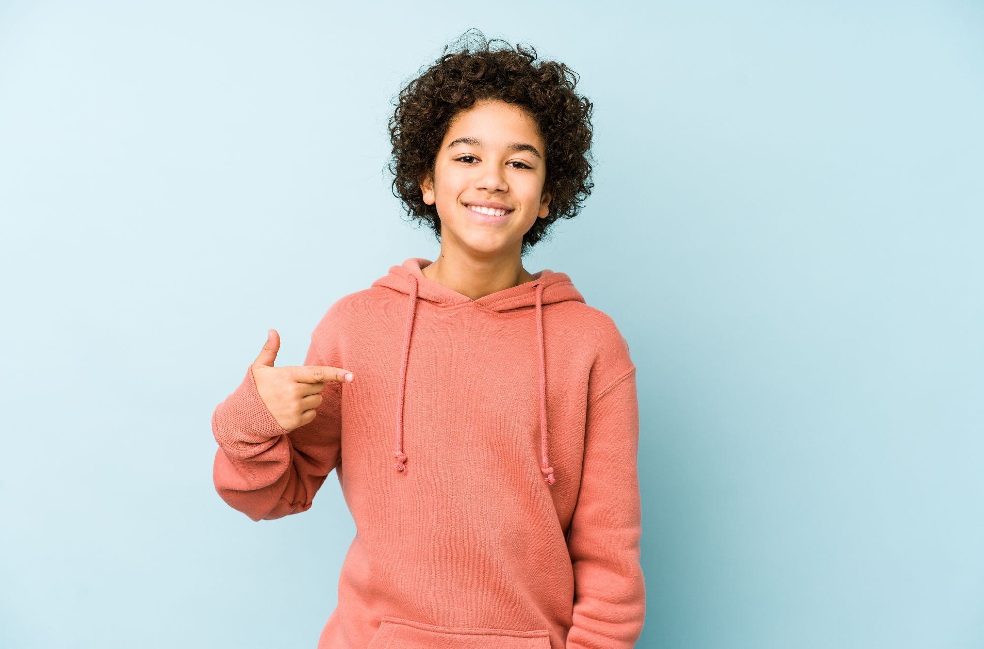 male child patient, smiling